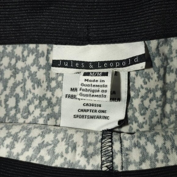 Jules and Leopold Womens M Black Beige Abstract Straight Leg Feminine Pants - Picture 6 of 6